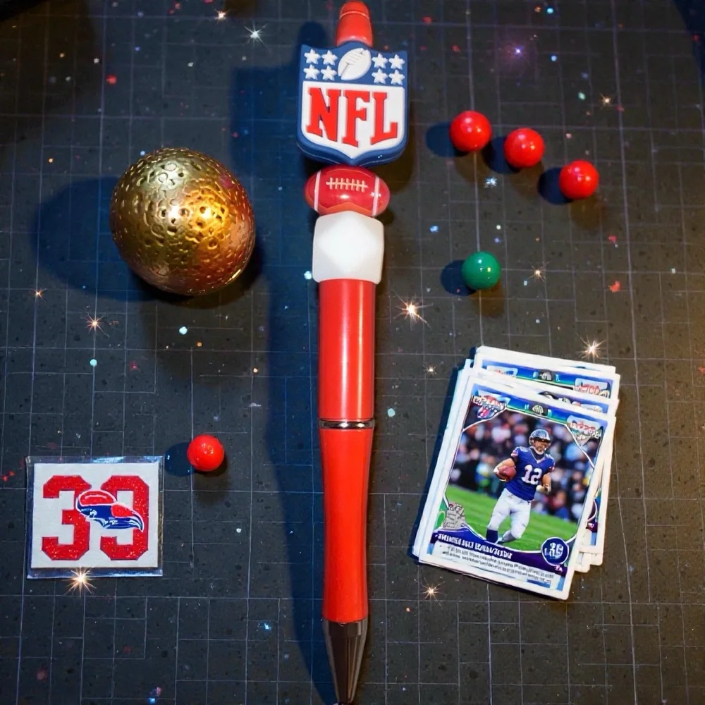 Football Red and White Pen